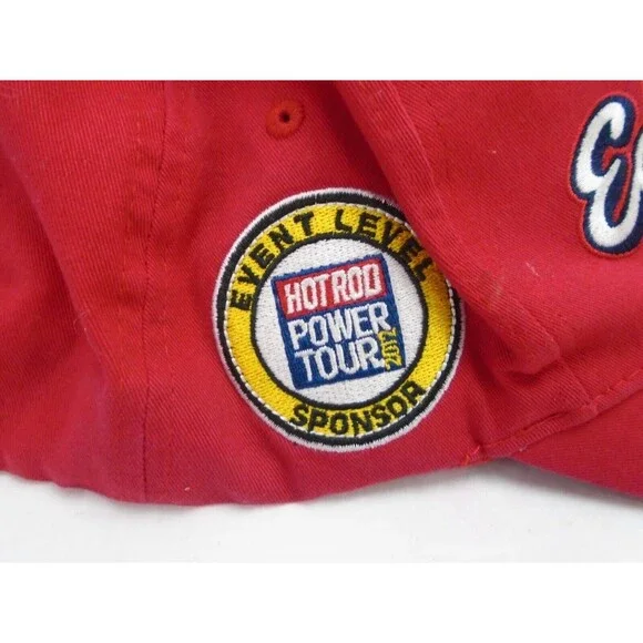 Edelbrock Adjustable Baseball Hat Cap Hot Rod Power Tour 2012 Red Hook & Loop - Picture 8 of 8
